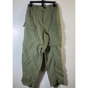 Mens Vintage Wide World Sportsman Nylon Hiking Pants Green M/30